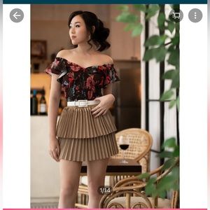 COPY - EMILY IN PARIS Pleated Culotte Skort by Plains and Prints